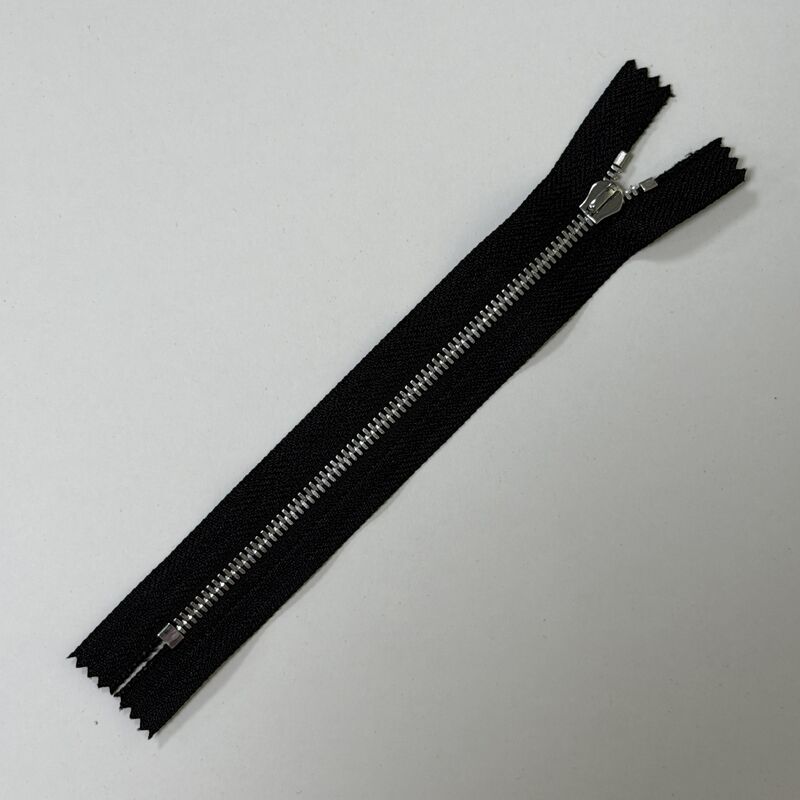 Full Tooth Shaped Particles #3 Corn Teeth Metal Zipper Bright Nickel Smooth Operation