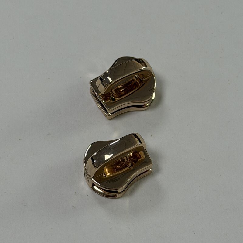 Thick Sturdy No 8 Zipper Slider Light Gold Metal Zipper Non Lock Pin Lock Slider