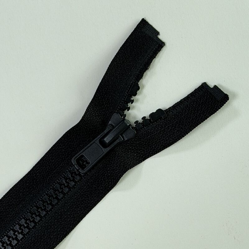 Strong Visual Coherence #8 Black Plastic Zip Rounded Without Sharp Corners