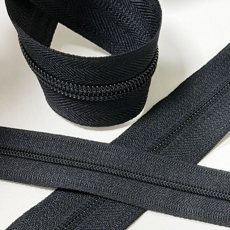 Customizable #8 Black Nylon Zipper Rich Colors Smooth operation